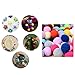 HEHALI 300pcs 1 inch Pom Poms Craft Assorted Colors for Hobby Supplies and Creative Craft DIY Material