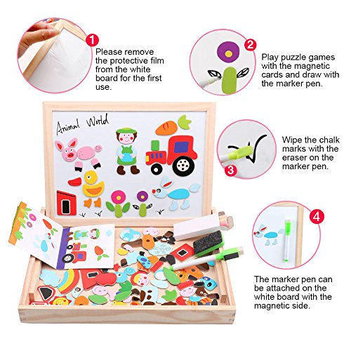 3 DIWENHOUSE+Magnetic+Puzzles+Toddler+Educational