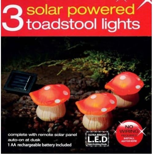 solar toadstool lights