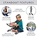 ECR4Kids The Surf Portable Lap Desk, Flexible Seating, Black, 10-Pack