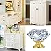 FENSING 12 Pcs 30MM Kitchen Crystal Cabinet Knobs Gold Diamond Knobs for Dresser Drawers-Glass Dresser Handles(Gold)