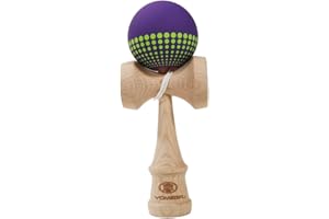 Yomega Pro Model Kendama – The Traditional Japanese Toss and Catch Skill Game with Rubberized Paint for Easier Skill Building Play (Purple)