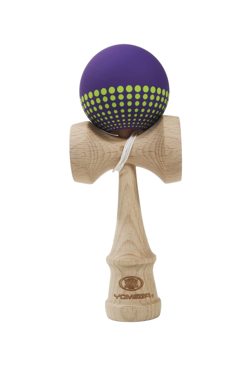 Yomega Pro Model Kendama – The Traditional Japanese Toss and Catch Skill Game with Rubberized Paint for Easier Skill Building Play (Purple)