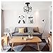 KingSo Metal Ceiling Light, 1-Light Black Globe Flush Mount Spherical Light Fixture With Cage For Headboard Porch Bedroom Kitchen Bathroom (Bulb Included)