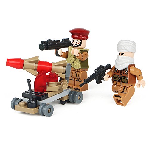 KAZI Soviet Soldiers and Afghan Soldiers Military Army Minifigures Set,8 Army Men with Military Weapon Accessories Building Bricks Model Toys 100% Compatible