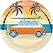Surf Birthday Party Supplies, Serves 16, Sturdy Dinner Plates, Dessert Plates, Luncheon Napkins, Beverage Napkins, Plastic Table Cover, Retro Theme, Wildflower Party Planner