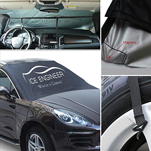 1 Windshield+Cover+Magnets+Straps+Snow