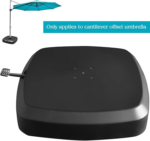Amazon Com Tangkula Patio Cantilever Offset Umbrella Base With Wheels Up To 330 Lbs Water Sand Filled Weight Outdoor Umbrella Base W Easy Fill Spouts Patio Umbrella Base For Garden Poolside Deck Garden