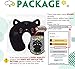 H HOMEWINS Travel Pillow for Kids,Cute Animal Neck Pillow for Boys Girls,Soft Neck Head Chin Support Pillow,Travel Accessories for Airplane, Car, Train,Recline (Black cat)