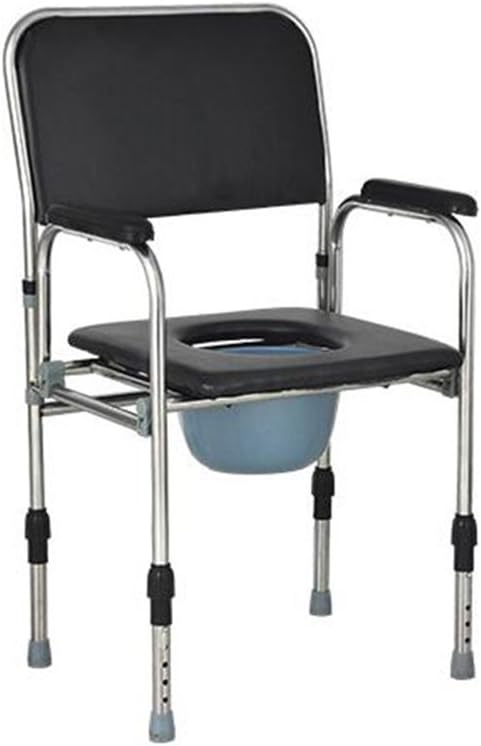 Handrail NAN Folding Commode Chair lightweight commode with removable padded seat and potty Solid stable