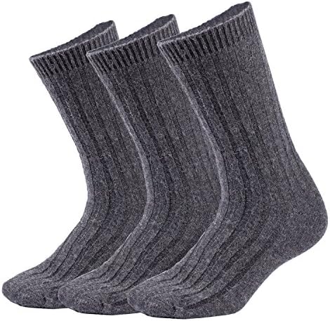Eternities Men's 3 Pack Thermal Thick Knitting Winter Fall Wool Crew Socks