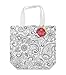 DCI Color Joy Tote Bag, Adult Coloring, DIY Crafts, 100 Percent Cotton, Flowers Pattern, 15.5