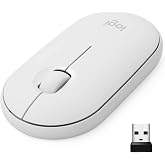 Logitech Pebble Wireless Mouse with Bluetooth or 2.4 GHz Receiver - Off White