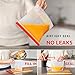 Reusable Silicone Food Storage Bags 3 Pack - 2 Large Food Bags 50OZ & 1 Quart Silicone Bag - Reusable Freezer Bags Leakproof - Reusable Sandwich Bags Dishwasher Safe - Silicone Sous Vide Bags Airtight