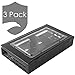 HUX EYE No Kill Mouse Trap Humane Live with a Clear Window, Two Entrances with Upgrade Double Escape Proof Doors,Black 3 Pack