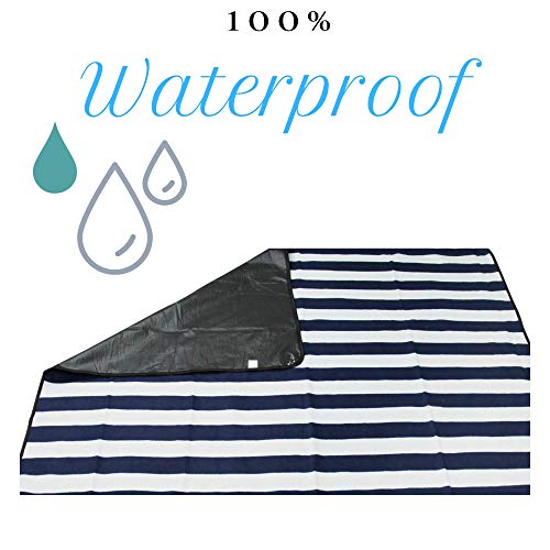 Large Picnic Blanket Mat | Oversized Beach Blanket Sand Proof | Outdoor Accessory for Handy Waterproof Stadium Mat | Water-Resistant Layer Outdoor Picnics | Great for Camping on Grass and Portable