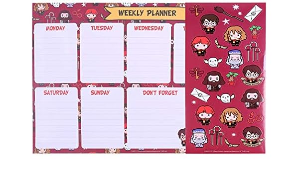 Planificador semanal + pegatinas HARRY POTTER: Amazon.es: Oficina ...