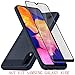 E-outfit Compatible with Galaxy A10 Case, with Tempered Glass Screen Protector, Slim Soft TPU Protective Rubber Bumper Case Cover for Samsung Galaxy A10 Phone (Blue)