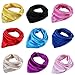 BOWKITE 4/9 PCS Women Scarf Girls Satin Small Bandana Hair Tie for A Costume 23