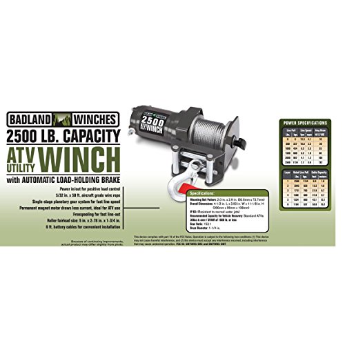 2500 lb. Electric ATV/Utility Winch with Wireless Remote Control - Image 2