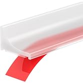 Zehiels 39Inch Shower Threshold Water Dam, Self-Adhesive Silicone Shower Barrier Water Stopper Shower Door Bottom Seal Strip Shower Splash Guard for Bathroom Kitchen Bathtub