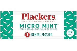 Plackers Micro Mint Dental Floss Picks, Made with Super TufFloss®, Protected Fold Away Pick, Easy to Use, Cool Mint, Green, Individually Wrapped, 500 Count