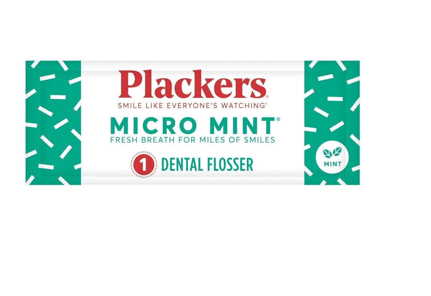 Photo 1 of Plackers Micro Mint Dental Floss Picks, Made with Super TufFloss®, Protected Fold Away Pick, Easy to Use, Cool Mint, Green, Individually Wrapped, 500 Count