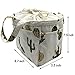 Insulated Lunch Bag Reusable Sling Shoulder Lunch Tote Travel Picnic Drawstring Bento Cooler Bag, Front Pocket and 2 Side Pockets (Color Cactus)