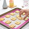 FOLAI 4pieces Silicone Baking Mats, Non-Slip Washable Reusable Baking Tray, Heat-Resistant Cooking Bakeware Mat, BPA Fre…