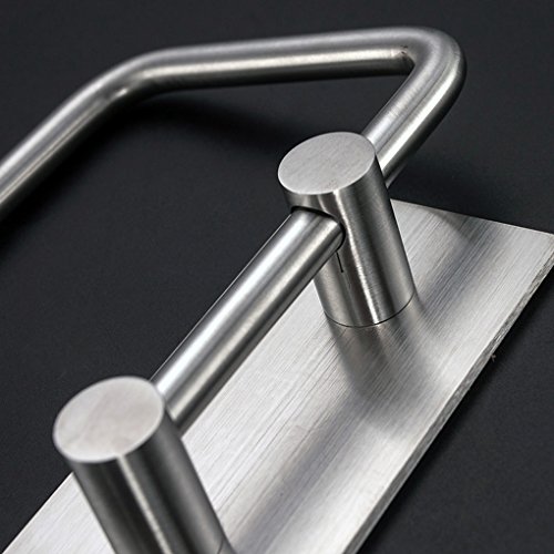 Kabter Toilet Paper Holder Wall Mount 3M Self Adhesive, Brushed Stainless Steel Pricepulse