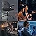 Computer Ergonomic Chair, Heavy Duty Metal Base Desk Chairs, Executive Adjustable Swivel Rolling Chair with Arms Lumbar Support Task Home Office Chair for Women, Men (Black, Set of 2)
