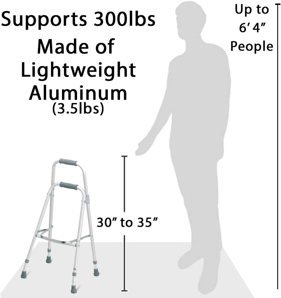 Carex Folding Hemi Walker - One Handed Walker for Seniors - Side Arm Style Walker: Health & Personal Care