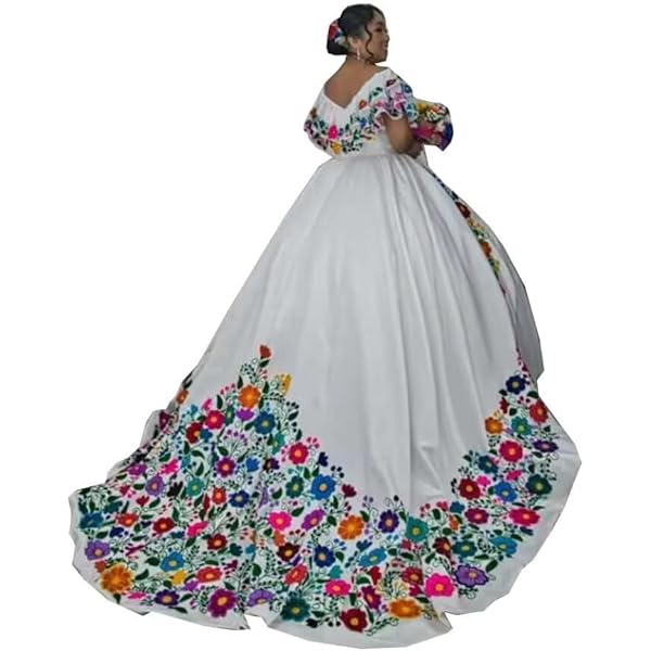 Amazon.com: HFAGEMV Vinatge Embroidered Ball Gown Wedding Dresses Mexican  Style Strapless Formal Dress Women Burgundy 2 : Clothing, Shoes & Jewelry