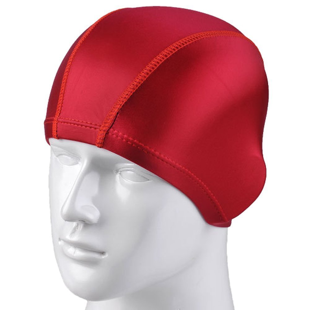 HugeStore Women Ladies Lycra Cloth Fabric Swimming Hat Swim Hat Cap Bathing Cap Red