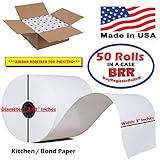 50 Rolls 3" x 165' 1-Ply Bond Receipt Paper POS Cash Register Made in USA from BuyRegisterRolls