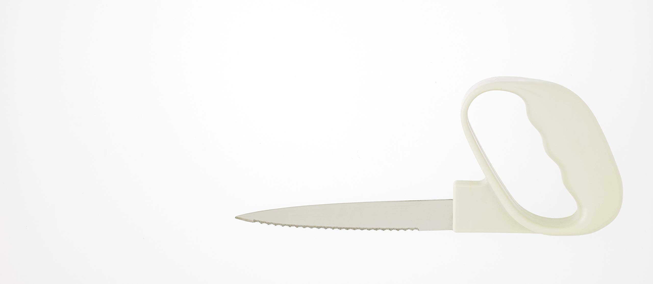 Homecraft Reflex Preparation Knife, Carving Utensils with Finger Contours and Secure Grip for Meal Prep, 5 Inch Blade with Scalloped Edge, Assistive Cutting Knives with Sturdy Handle for Elderly