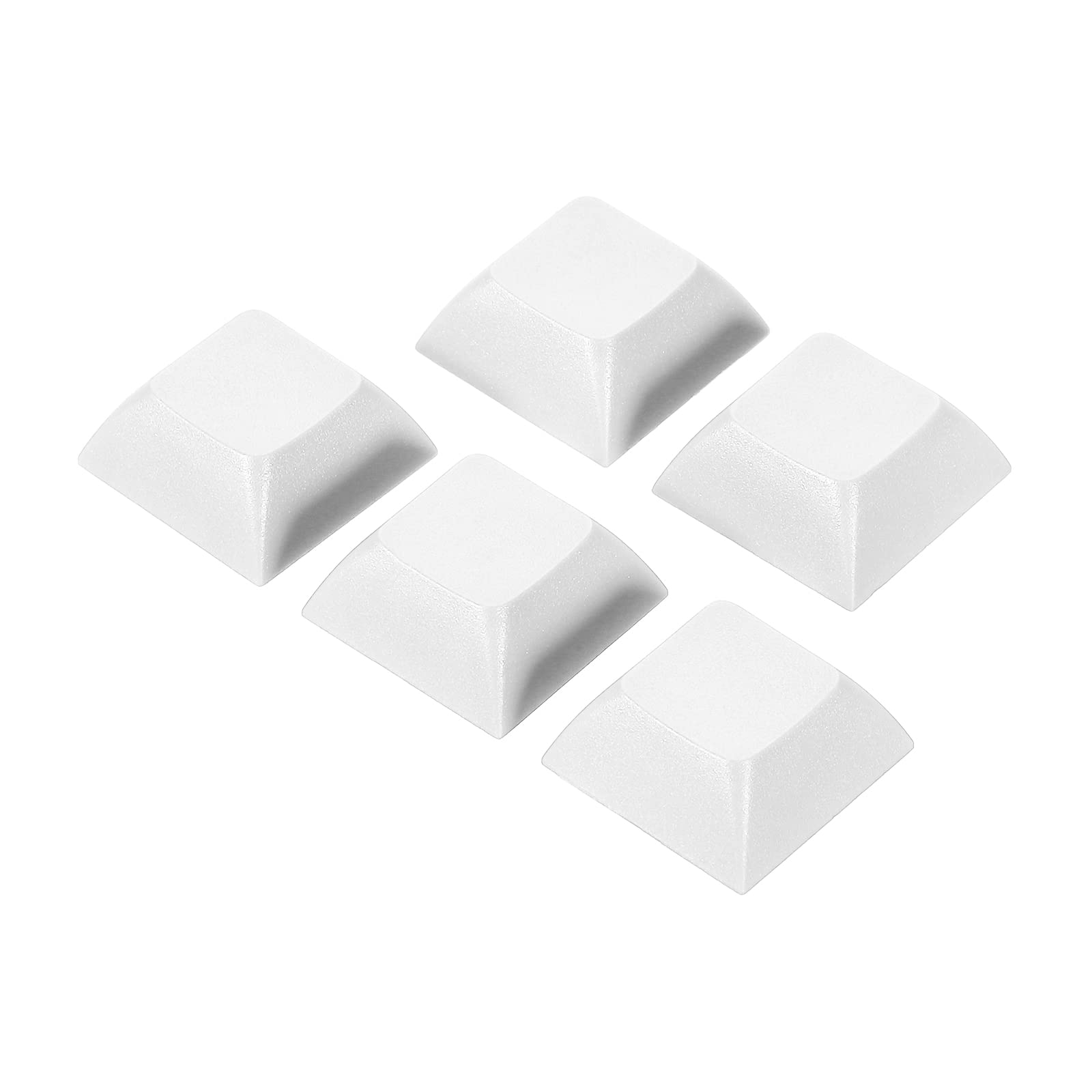 PATIKIL 1U Blank Keycaps, 5 Pack Universal PBT Keyboard Replacement Accessories for MX Mechanical Keyboard, White