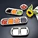 drizzle 3PCS Sauce Dish Stainless Steel Soy Tomato Sauce Salt Vinegar Sugar Spices Flavor Condiment Dip Bowls Korean BBQ Home Kitchen Plates