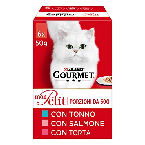 Gourmet Mon Petit Cat Food, Mixed Variety, 6 x 50g - Pack of 8