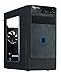 ROSEWILL Micro ATX Mini Tower Computer Case, Black Steel and plastic computer case with 1x 120mm front fan and 1x 80mm rear fan, Front I/O and 2x USB 3.0 with transparent side panel (FBM-X1) primary