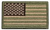 Tactical Morale Patch USA Embroidered American Flag Patch Hook and Loop Fastener Backing Emblem (Multitan)