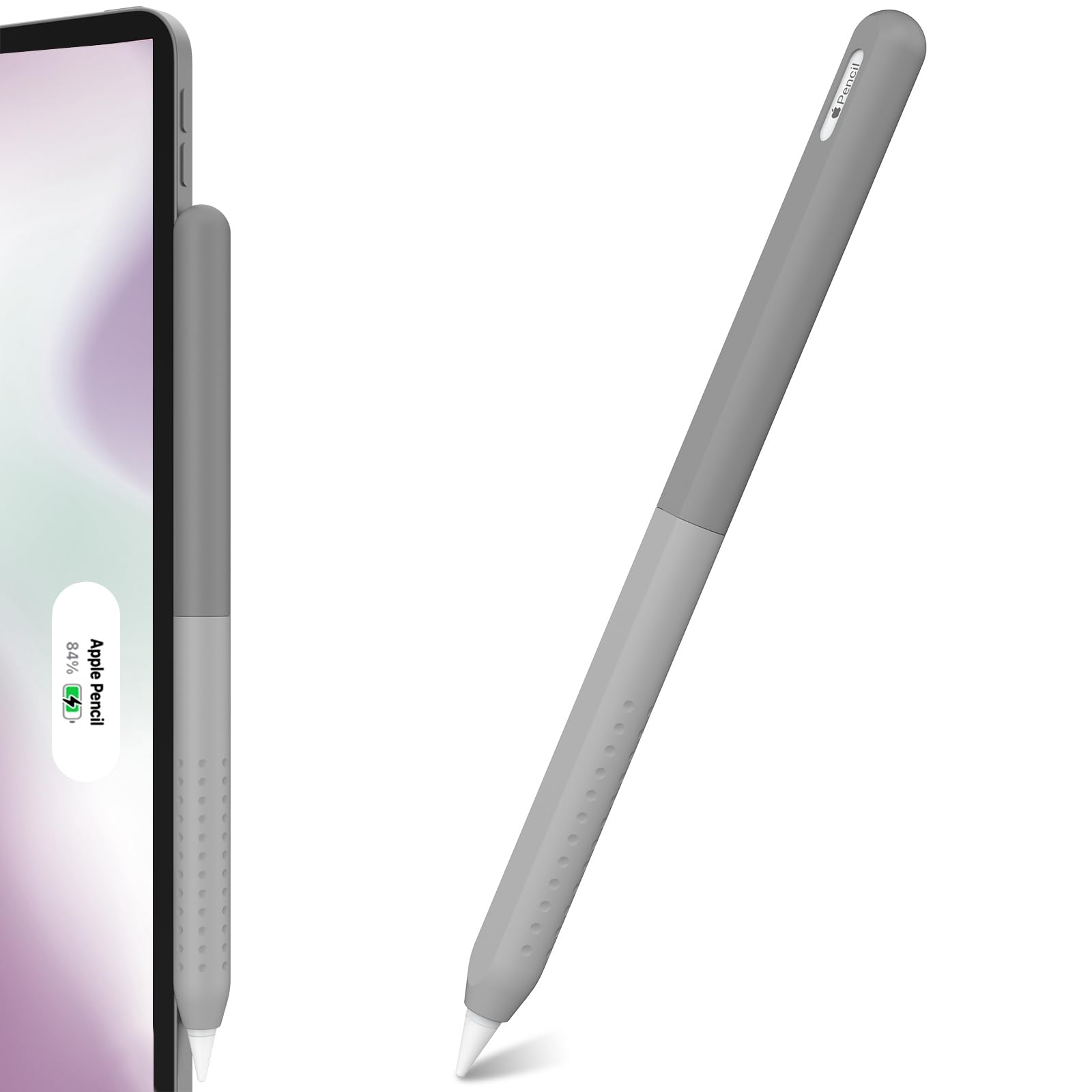 NIUTRENDZ Silicone iPencil Case Compatible with Apple Pencil 2nd Generation Case Gradient Color Protective Cover Sleeve Skin for i Pencil 2nd Gen (iPencil 2nd Generation, Gradient Gray)