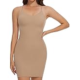 MISS MOLY Shapewear Dress Slip for Women Seamless Full Slip Tummy Control Body Shaper Cami Dress with Adjustable Strap