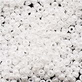 Toho Round Seed Beads 11/0#121 'Opaque Lustered White' 8 Gram Tube