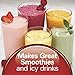 Hamilton Beach Personal Blender for Shakes and Smoothies with, Two 14oz Travel Cups and 2 Lids, White (Discontinued)