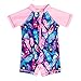Baby Boy Girl Swimsuit One Piece Surfing Suits Beach Swimwear Rash Guard Pink