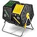 Miracle-Gro Dual Chamber Compost Tumbler - Outdoor Bin, 2 Sliding Doors, (2 X 18.5 Gallon / 70 Liter)