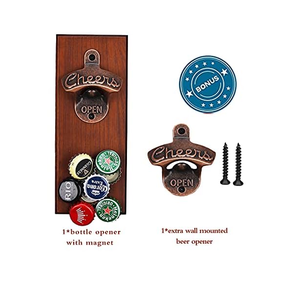 Bottle-Opener-Wall-MountedMagnetic-Beer-Bottle-Openers-with-Auto-Catch-CapsNovelty-Beer-Gifts-for-Dad-Him-Men-Husband-Beer-LoverCool-Gadget-Perfect-for-Kitchen-FridgeBarMan-CaveHome-PubGarden Magnetic Beer Bottle Opener Wall Mounted with Catcher, Novelty Beer Gift Ideas for Men Dad Husband Him, Cool Gadgets for…
