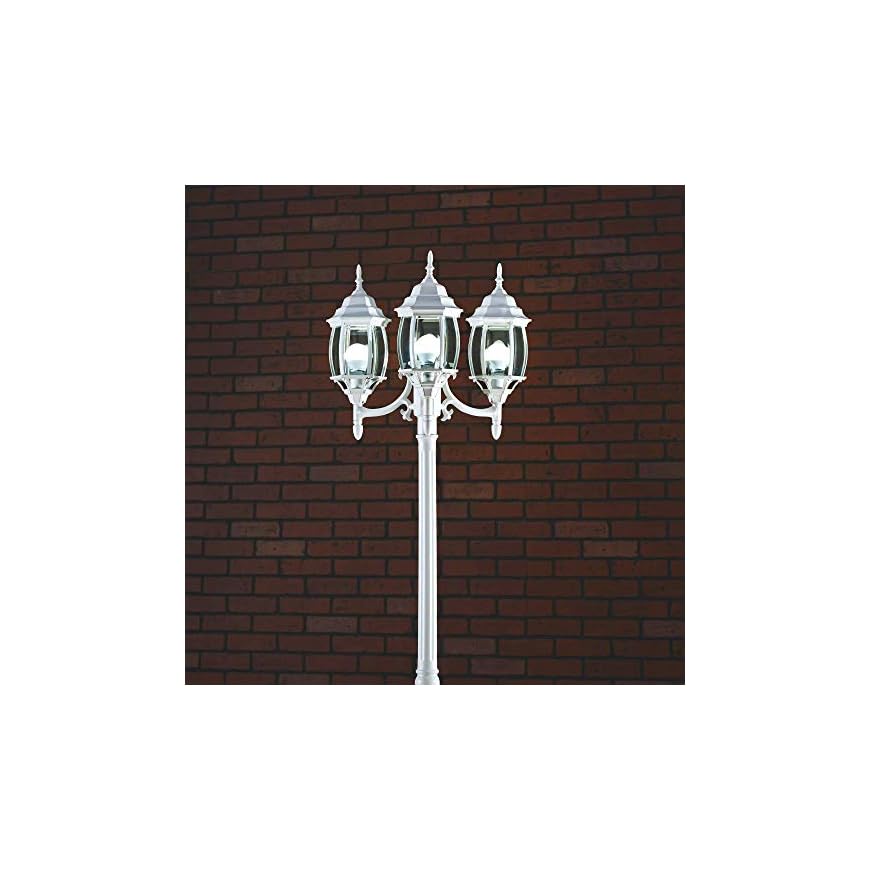 NOMA Outdoor Street Light | Waterproof Outdoor Lamp Post Light with Triple-Head Design for 