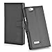Cadorabo - Book Style Wallet Design for ZTE BLADE L2 with 2 Card Slots and Stand Function - Etui Case Cover Protection Pouch in OXID-BLACK